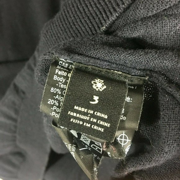 Maison Scotch Womens Sequin 3/4 Sleeve Top Navy - Picture 5 of 6